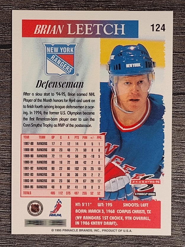1995-96 Score #124 Brian Leetch