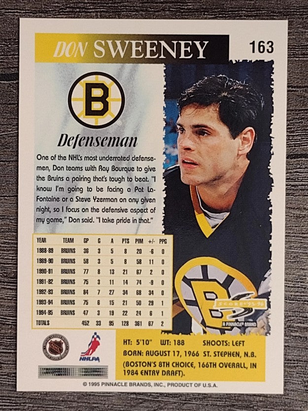 1995-96 Score #163 Don Sweeney