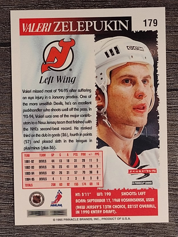 1995-96 Score #179 Valeri Zelepukin