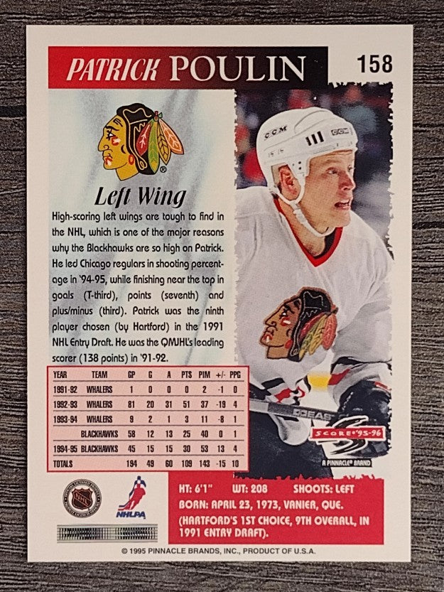 1995-96 Score #158 Patrick Poulin