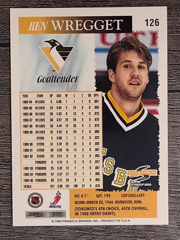1995-96 Score #126 Ken Wregget