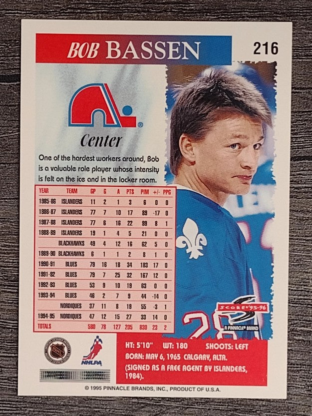 1995-96 Score #216 Bob Bassen