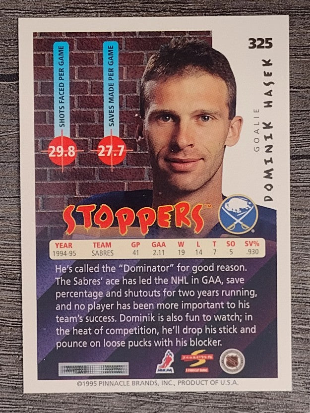 1995-96 Score #325 Dominik Hasek ST