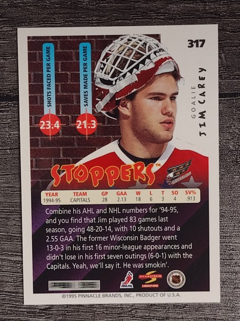 1995-96 Score #317 Jim Carey ST