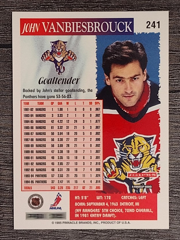 1995-96 Score #241 John Vanbiesbrouck