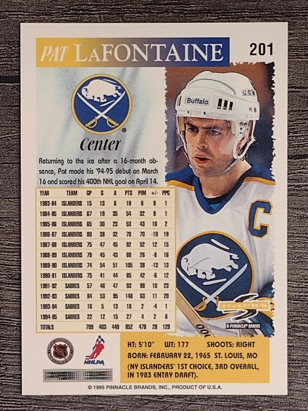 1995-96 Score #201 Pat LaFontaine