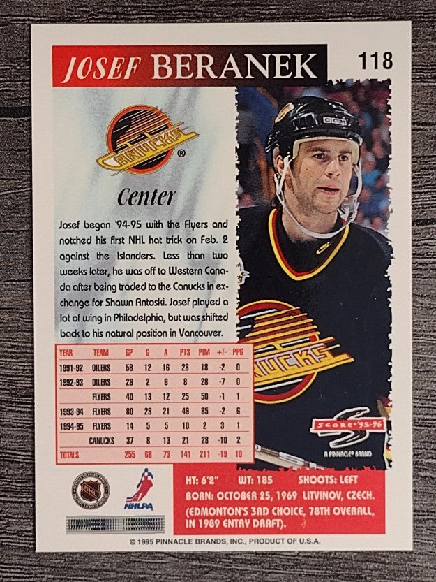 1995-96 Score #118 Josef Beranek