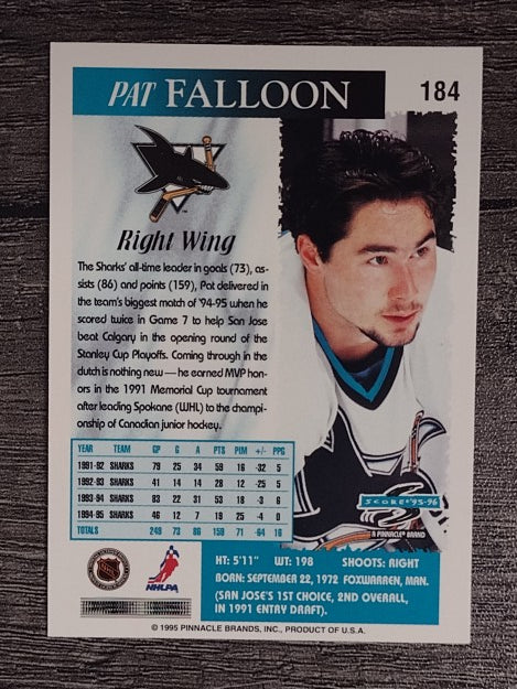 1995-96 Score #184 Pat Falloon