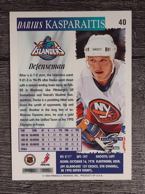 1995-96 Score #40 Darius Kasparaitis