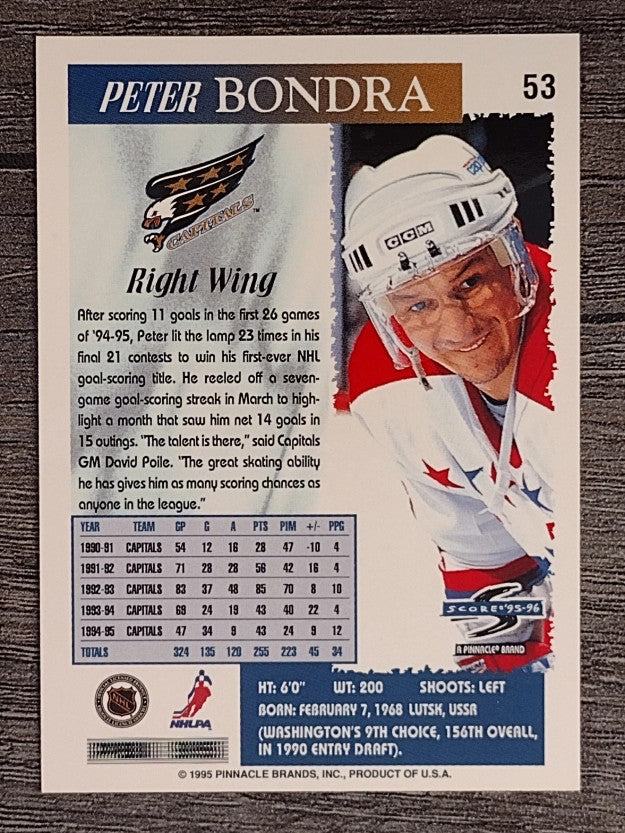 1995-96 Score #53 Peter Bondra