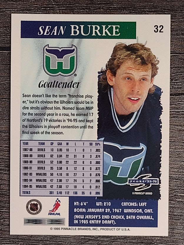 1995-96 Score #32 Sean Burke