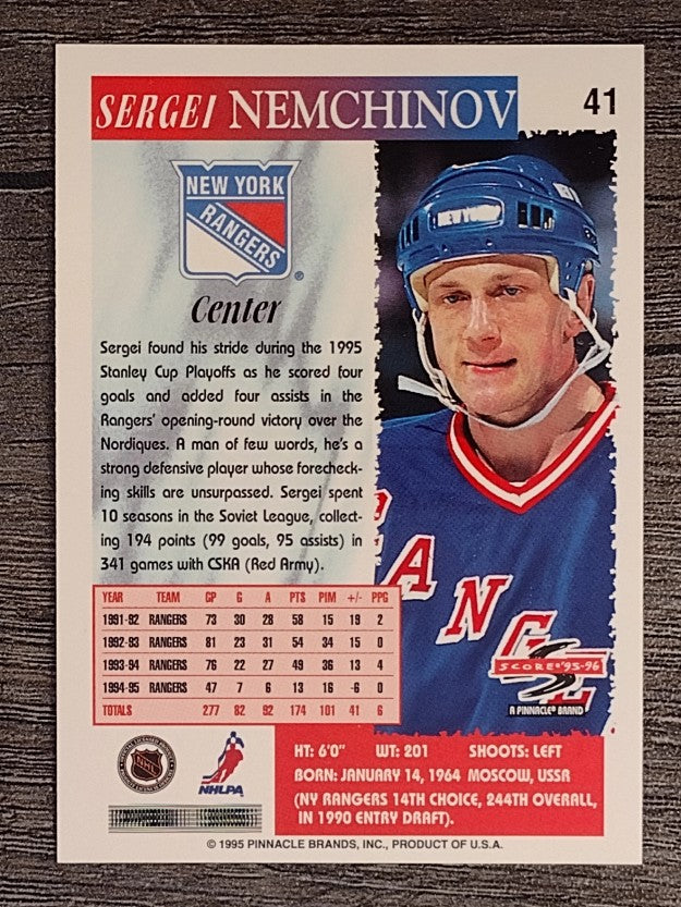 1995-96 Score #41 Sergei Nemchinov