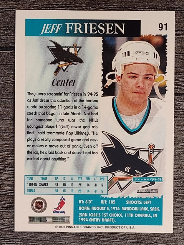 1995-96 Score #91 Jeff Friesen