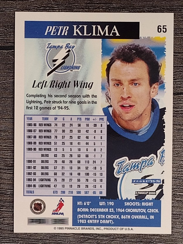 1995-96 Score #65 Petr Klima