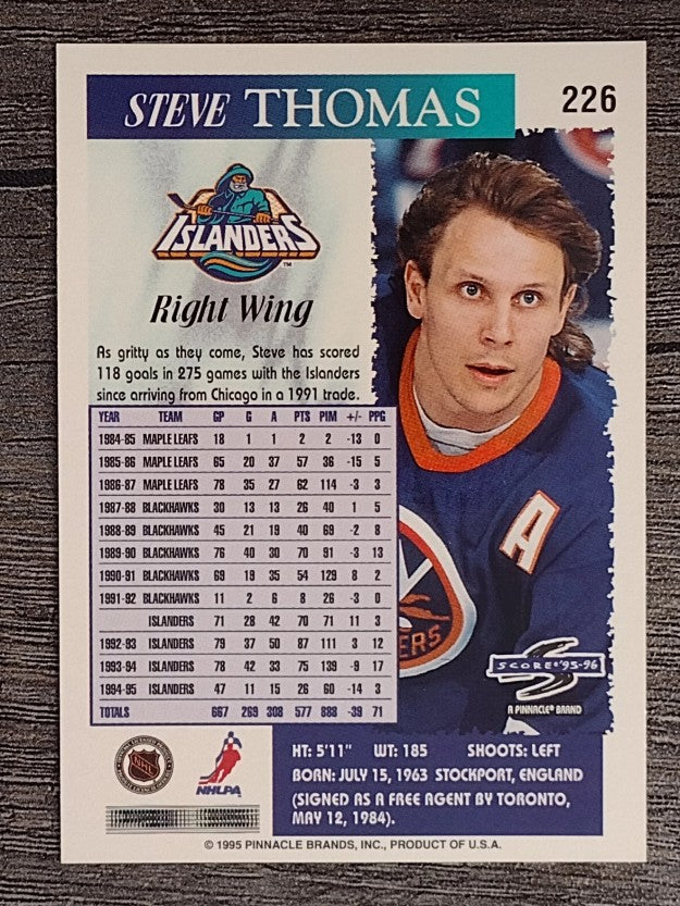 1995-96 Score #226 Steve Thomas