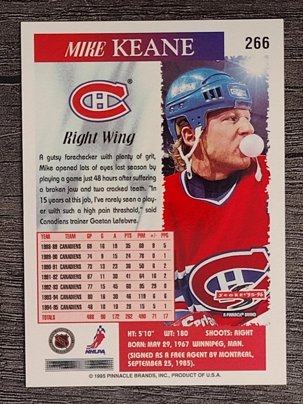 1995-96 Score #266 Mike Keane