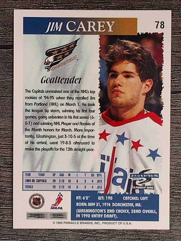1995-96 Score #78 Jim Carey
