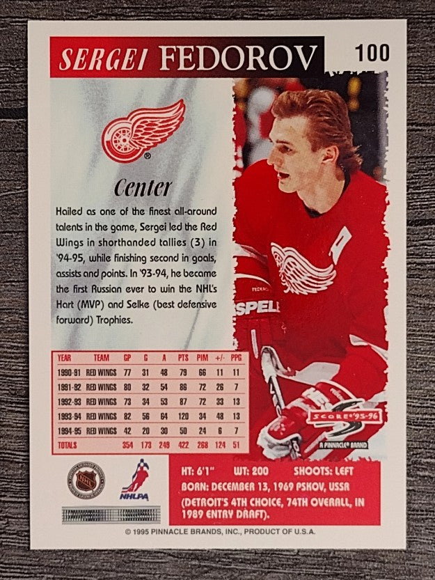 1995-96 Score #100 Sergei Fedorov