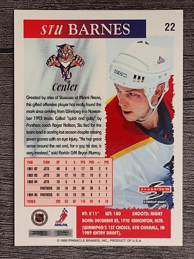 1995-96 Score #22 Stu Barnes