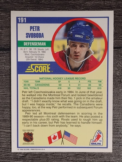 1990-91 Score #191 Petr Svoboda