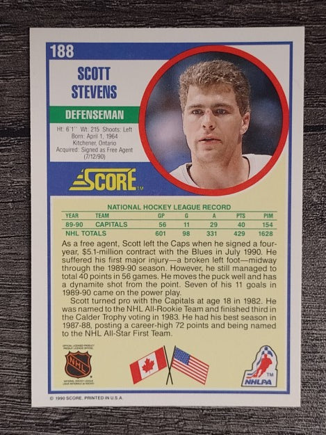 1990-91 Score #188 Scott Stevens