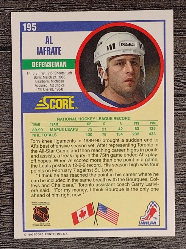1990-91 Score #195 Al Iafrate