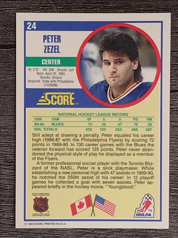 1990-91 Score #24 Peter Zezel