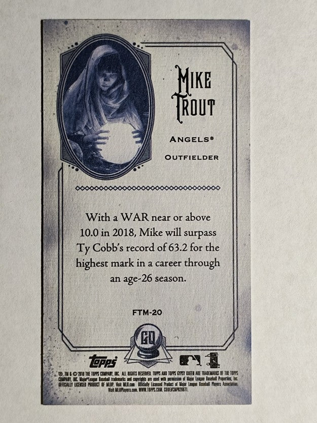 2018 Topps Gypsy Queen Fortune Teller Mini #FTM20 Mike Trout