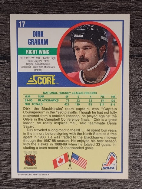 1990-91 Score #17 Dirk Graham
