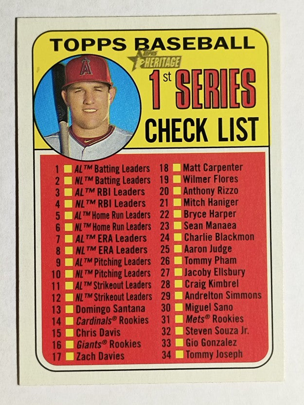 2018 Topps Heritage #57 Mike Trout CL