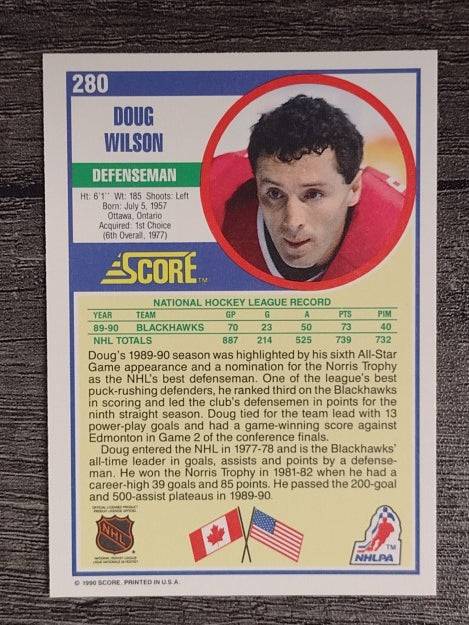 1990-91 Score #280 Doug Wilson