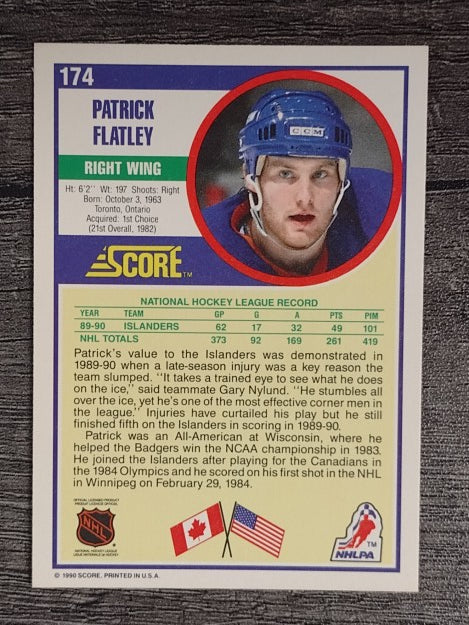 1990-91 Score #174 Pat Flatley