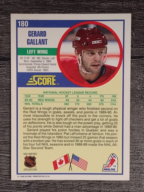1990-91 Score #180 Gerard Gallant