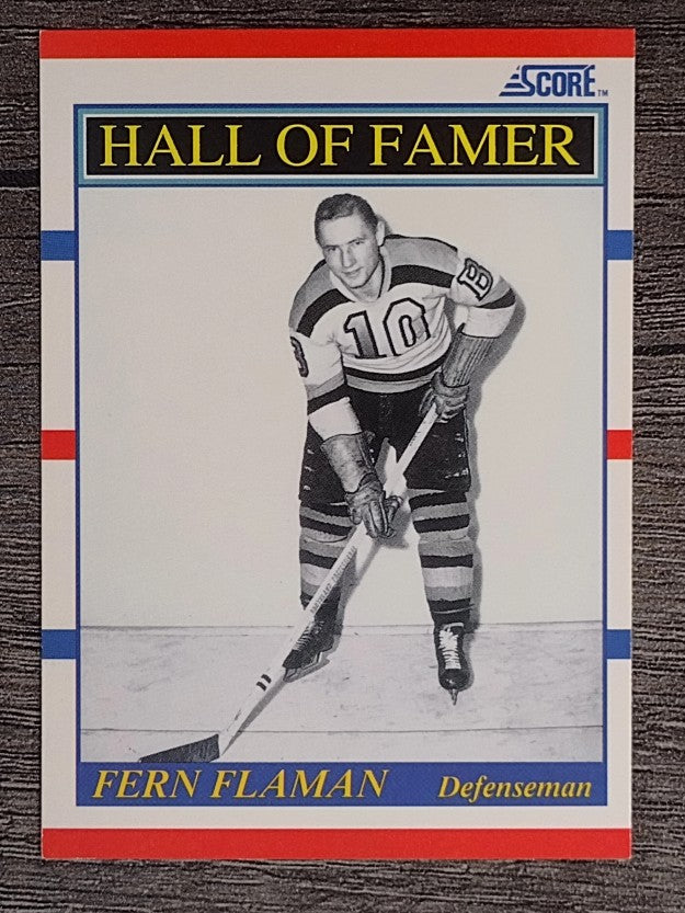 1990-91 Score #357 Fern Flaman HOF