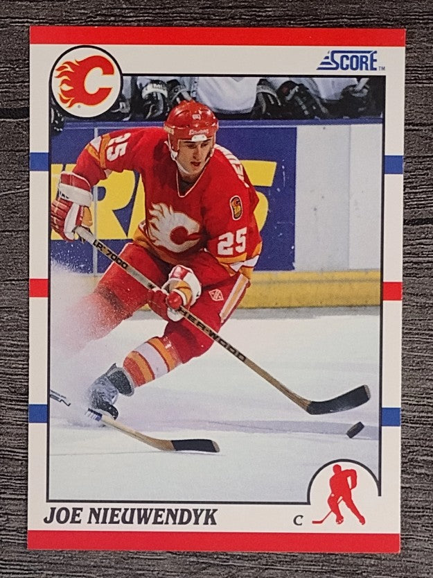 1990-91 Score #30A Joe Nieuwendyk ERR/Text reads "now I fell"