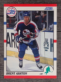 1990-91 Score #31B Brent Ashton COR/LW on card front