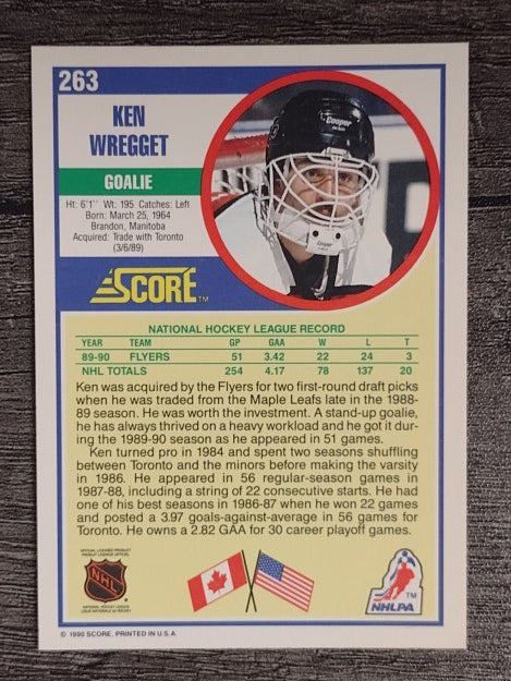 1990-91 Score #263 Ken Wregget