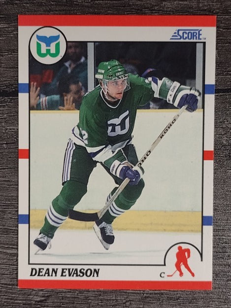 1990-91 Score #259B Dean Evason COR/photo is correct