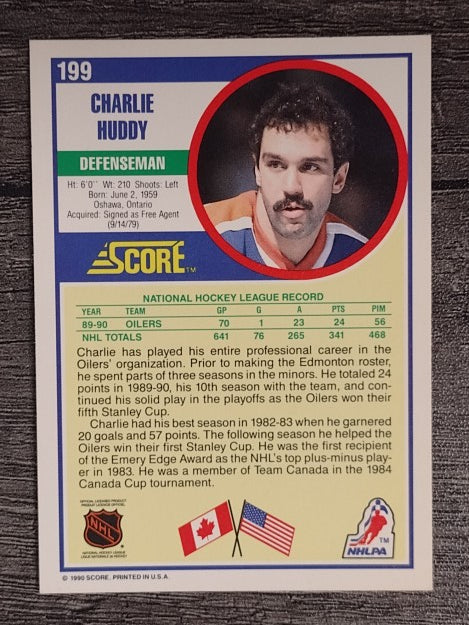 1990-91 Score #199 Charlie Huddy
