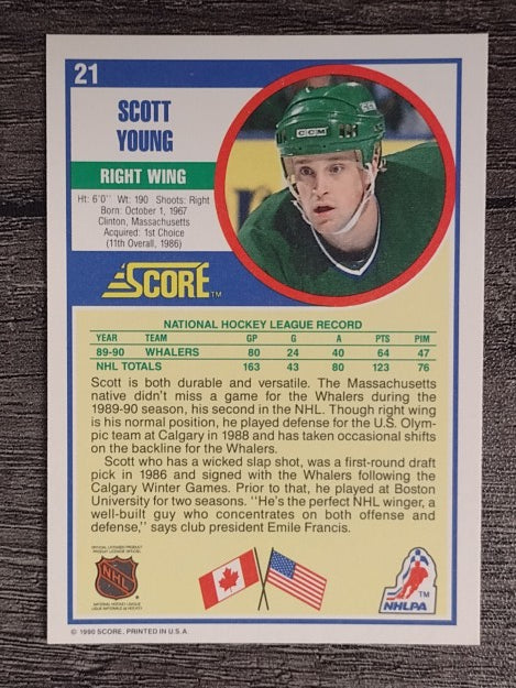1990-91 Score #21 Scott Young