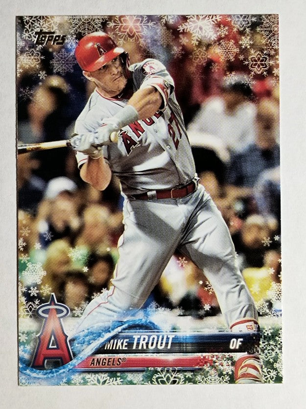 2018 Topps Walmart Holiday Snowflake #HMW100 Mike Trout