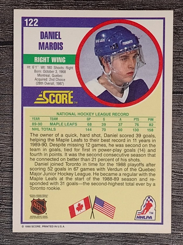 1990-91 Score #122 Daniel Marois