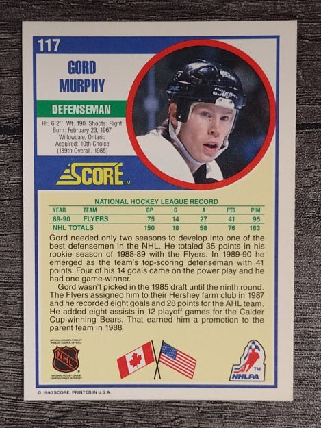 1990-91 Score #117 Gord Murphy RC
