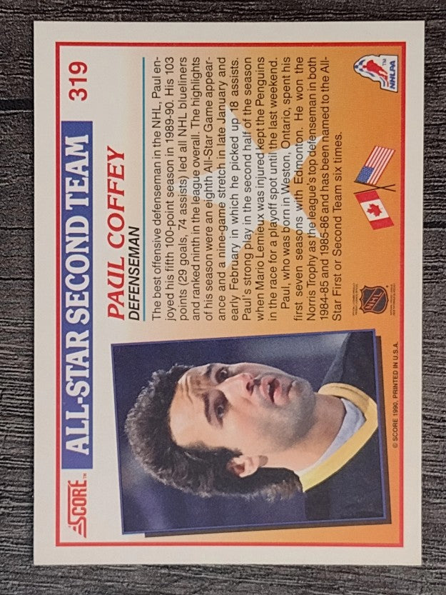 1990-91 Score #319 Paul Coffey AS2
