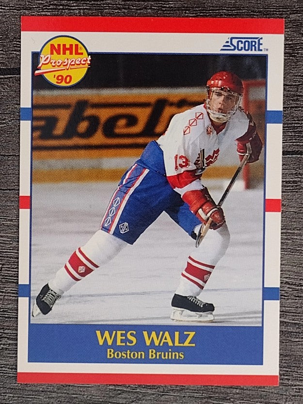 1990-91 Score #418 Wes Walz RC