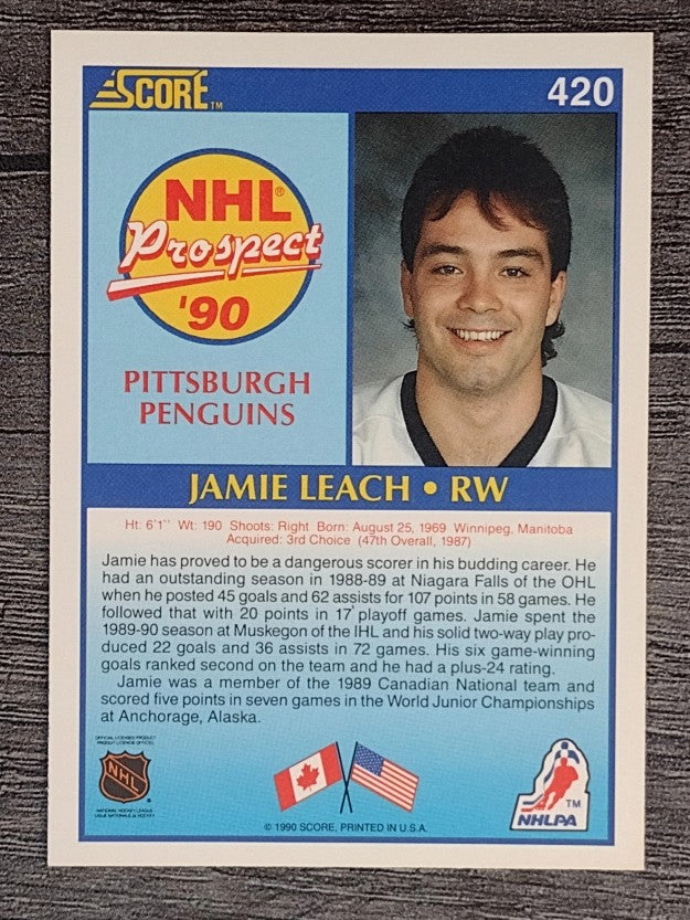 1990-91 Score #420 Jamie Leach RC