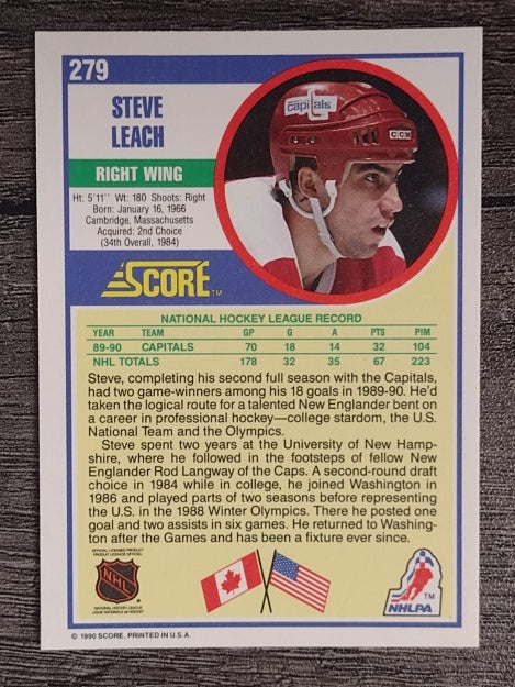 1990-91 Score #279 Stephen Leach