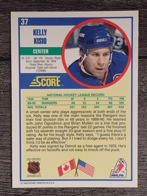 1990-91 Score #37 Kelly Kisio