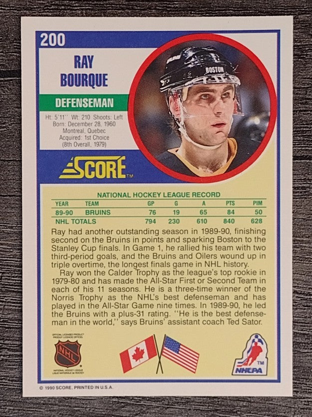 1990-91 Score #200 Ray Bourque