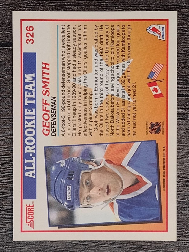 1990-91 Score #326 Geoff Smith ART